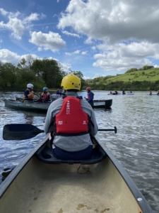 Year 7 and 8 pupils taking part in outdoor activities during Peak District residential camp